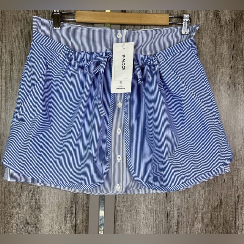 Thakoon Striped Mini Skirt with Pockets NWT Sz 4